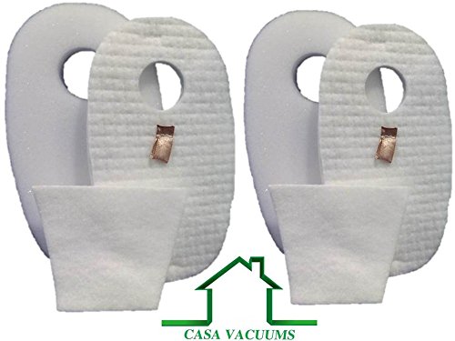 Casa Vacuums Shark Rocket Deluxe Pro & TruePet 2 Foam Felt Filter Kits, Fits HV319Q, HV320, HV320W, HV321, HV322, UV330. Compare to Part #1080FTV320 & 1084FTV320