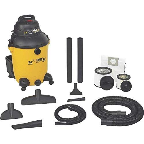 Shop-Vac 9620100 14/2.5 gallon 5.0-Peak HP Vac-N-Vac Wet/Dry Vacuum, Yellow/Black