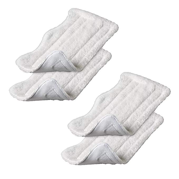 ANBOO 4pcs Microfiber Pads For Euro Pro Shark Steam Mop S3250 S3101 S3202