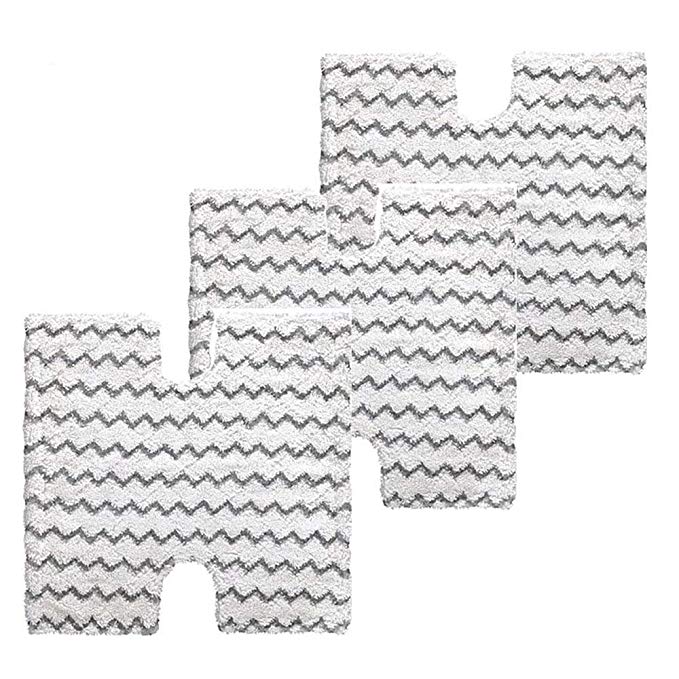 VACFIT Steam Mop Pads for Shark Lift-Away Pro S3973 S5001 S5002 Washable Steam Pocket Mop Compare with Part XTP184 Fit for Shark S5003 S6001 S6002 Replacement 3Pcs