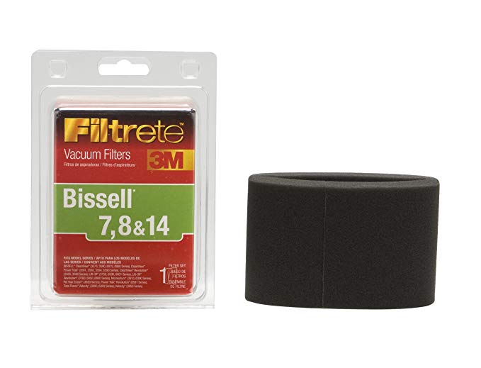 3M Filtrete Bissell 7, 8 & 14 Allergen Vacuum Filter - 2 foam filters