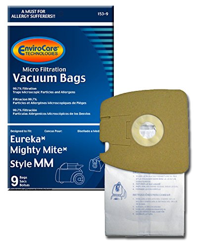 EnviroCare Replacement Vacuum Bags for Eureka Style MM Eureka Mighty Mite 3670 and 3680 Series Canisters 9 Bags