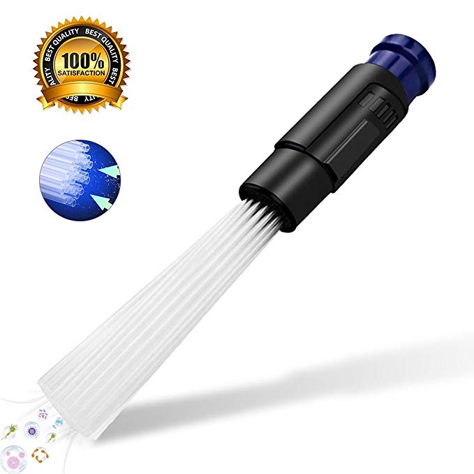 Lambow Vacuum Attachments Dusty Brush Cleaner Dirt Remover Pro Cleaning Tool, Small Suction Brush Tubes Flexible Access to Anywhere, Strong Suction for Corners, Pets, Drawers (2018VERSION)