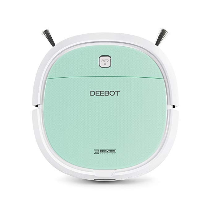 ECOVACS DK560 Deebot Mini Robotic Vacuum, White/Mint Green