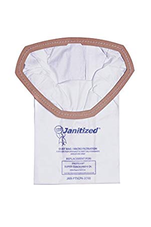 Janitized JAN-PTSCP6-2(10) Premium Replacement Commercial Vacuum Bag for ProTeam Super Coach Pro 6, GoFree Pro & ProVac FS 6 Qt. Vacuums(10-10 packs)