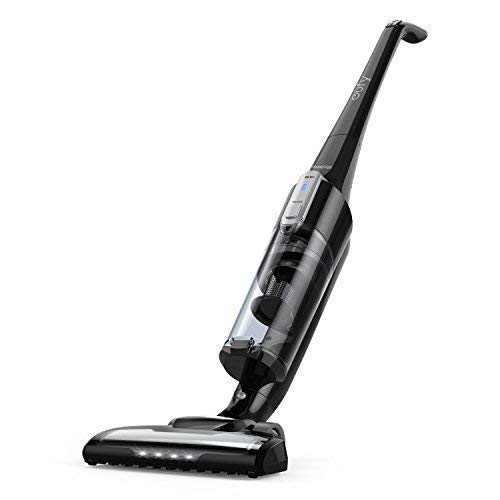 eufy HomeVac Lightweight Cordless Upright-Style Vacuum Cleaner, 28.8V 2200 mAh Li-ion Battery Powered Rechargeable Bagless Stick and Vacuum with Wall Mount - Black