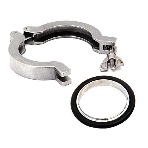 HFS (R) KF-25 (NW-25) Wing Nut Clamp with O-ring Set, Aluminmum,