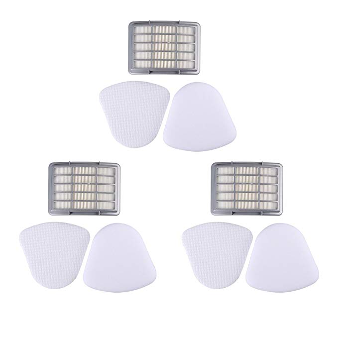 KEEPOW 3 Pack Filters Kit Replacement for Shark Navigator Lift-Away NV356E, NV360, NV370, NV350, NV351, NV352, NV355, NV357, UV540, UV440 Filters, Part # XFF350 XHF350