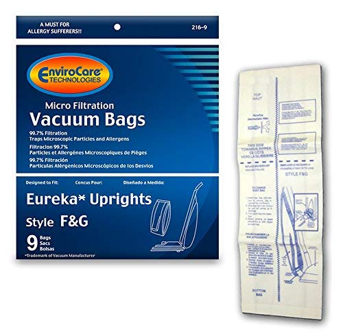 EnviroCare Replacement Vacuum bags for Eureka F&G Sanitaire, Kenmore 5062, White Westinghouse, Koblenz, Singer SUB-1, Commercial, Imperial, ESP, 52320A-12, 57695A-12, 200, 600, 1400