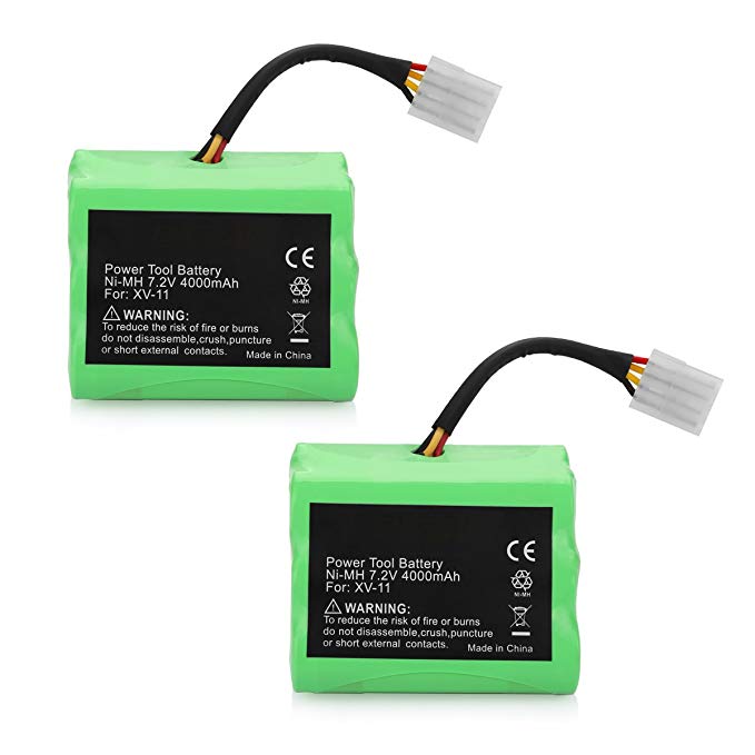 ANTRobut 2 Pack 4000mAh 7.2V Neato Battery Replace for Neato XV-11 XV-12 XV-14 XV-15 XV-21 XV-25, XV Essential, XV Signature Pro Robotic Vacuum Cleaners Replacement Neato Battery 945-0005 205-0001