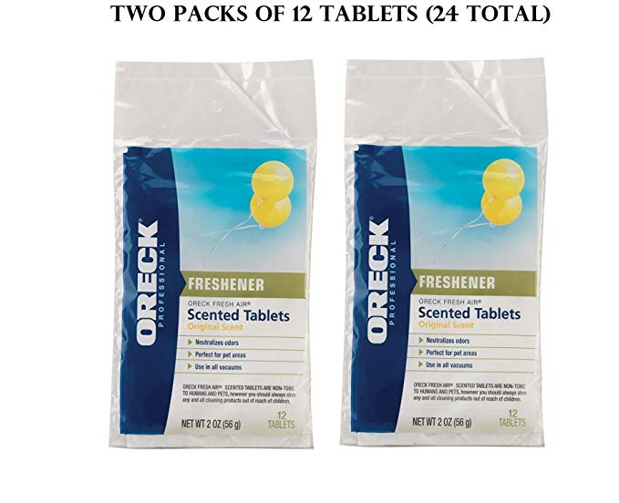 Oreck Commercial AIRTABS Fresh Air Tablets, Fits All Vacuums (2 Packs of 12) (24 Tablets)