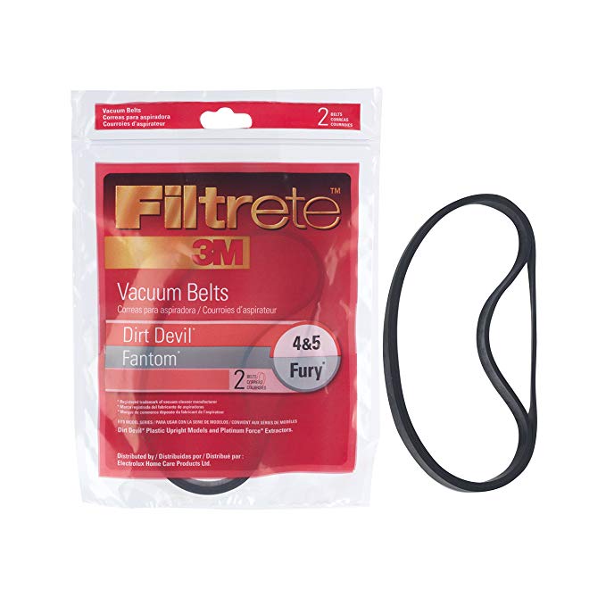 3M Filtrete Dirt Devil/Fantom 4 & 5 / Fury Vacuum Belt - 2 belts