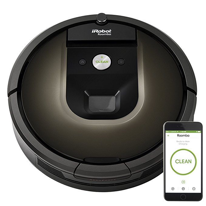 iRobot Roomba 980 Robot Vacuum with Wi-Fi Connectivity, Works with Alexa, Ideal for Pet Hair, Carpets, Hard Floors