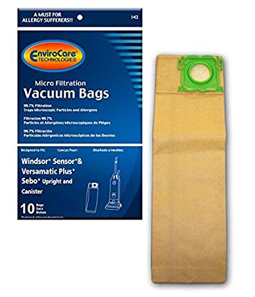 EnviroCare Commercial Vacuum Cleaner Allergy Bag, Pack of 10