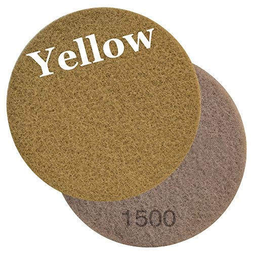 Viper 60643 Diamond Impregnated Yellow 1500 Grit Floor Maintenance Pad for Step 2 Initial Polishing (2 Pack), 17-Inch