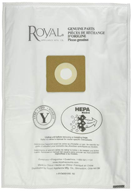 Royal Dirt Devil Paper Bag, Commercial Hepa Type Y (Pack of 2)