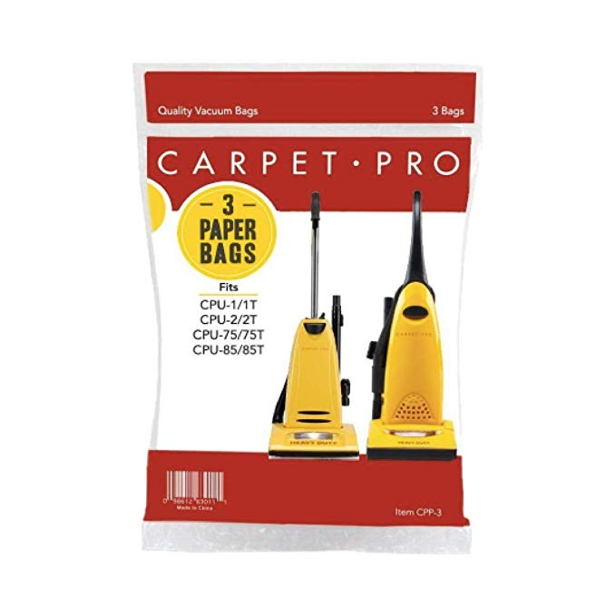 Genuine Carpet Pro Upright Vacuum Bag-3Pk