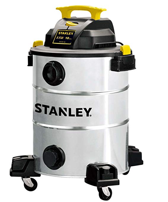 Stanley SL18156 5.5 hp Tank Wet/Dry Vacuum, 10 gallon, Stainless Steel
