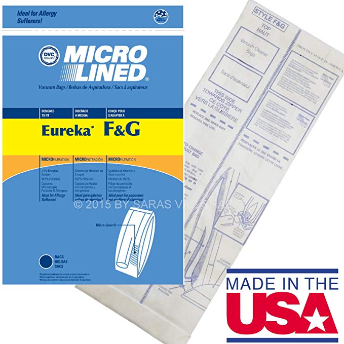 20 Allergy Bags for Eureka Style F&G Vacuum Cleaner F G Sanitaire Commercial